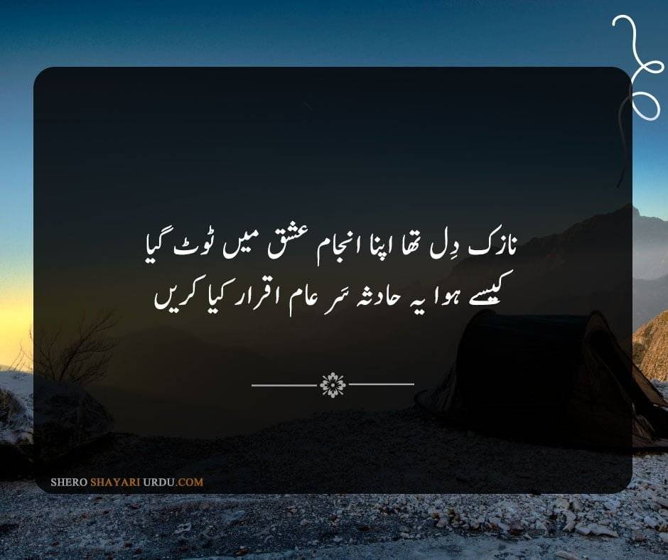 Heart Broken Poetry in Urdu -  Dil Shayari