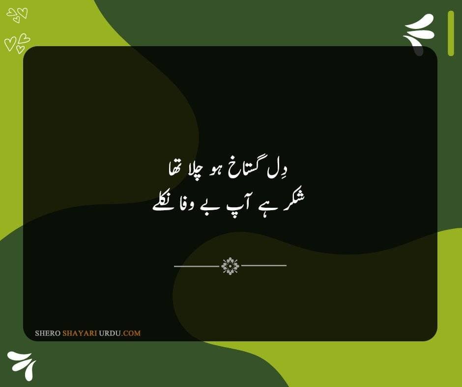 Heart Broken Poetry in Urdu -  Dil Shayari