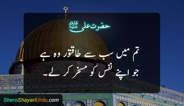 Mola Ali Quotes in Urdu(A.S)(مولا علیؑ) Shero Shayari Urdu